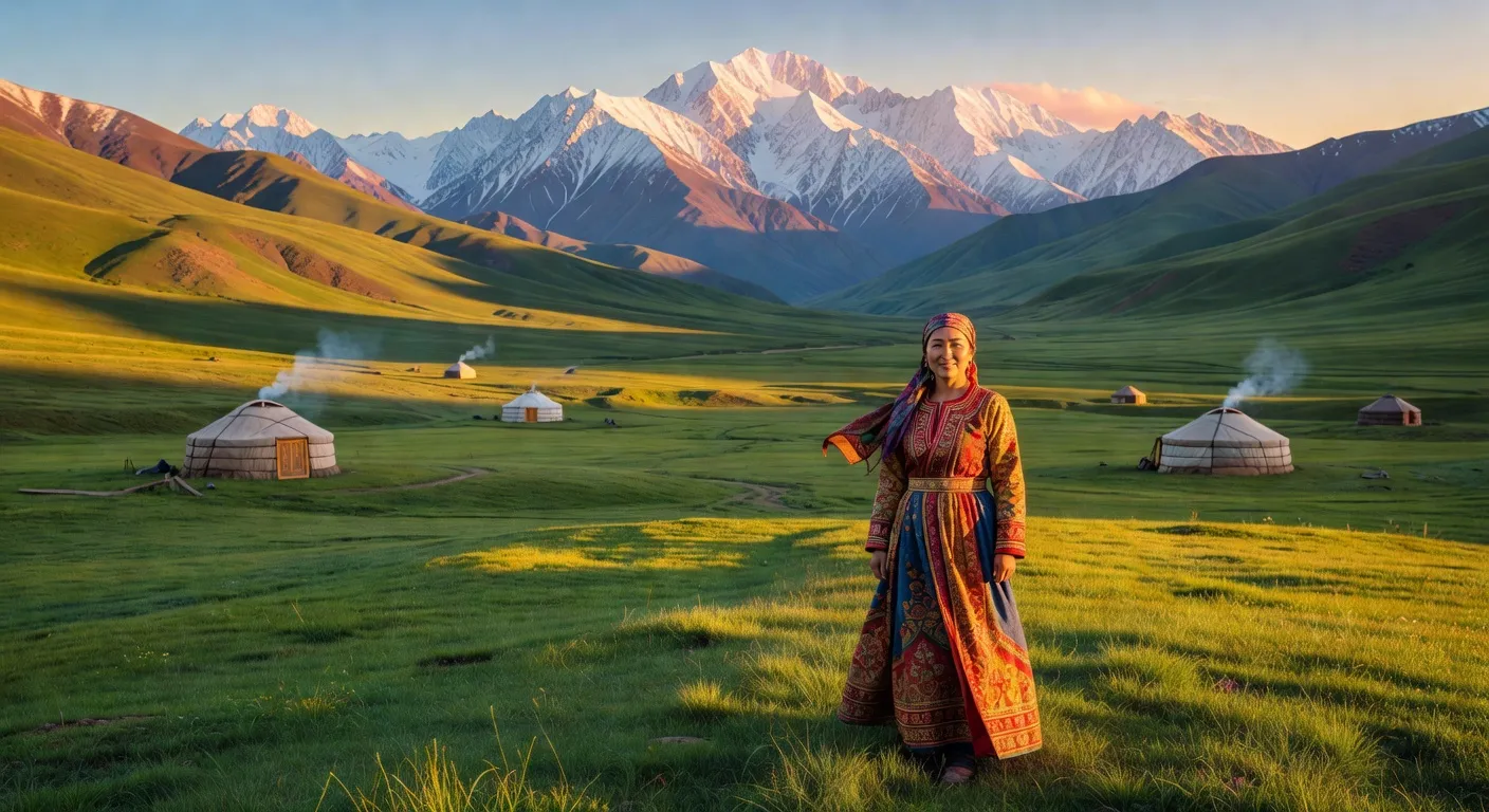 Paysage montagneux du Kirghizistan